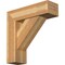 Ekena Millwork Traditional Block Rough Sawn Bracket w/ Offset Brace, Western Red Cedar, 8"W x 26"D x 26"H BKT0806X26X26TRA05RWR - alternate 1